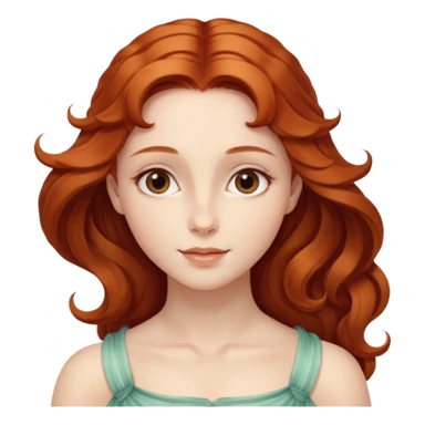 Soft, nurturing, or a bit shy. Very polite and kind. woman in a shell like venus by boticelli
more dinamic emoji sticker