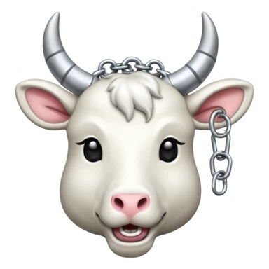 Una cabra con cadenas adiamantadas sticker