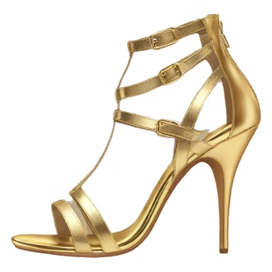 Golden sandal strappy heels sticker