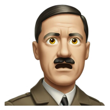 Hitler painting on a sunny day sticker