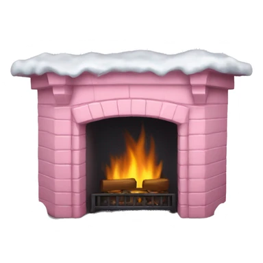 Winter Pink FirePlace sticker