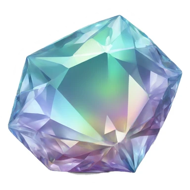 56-carat iridescent diamond crystal cluster sticker