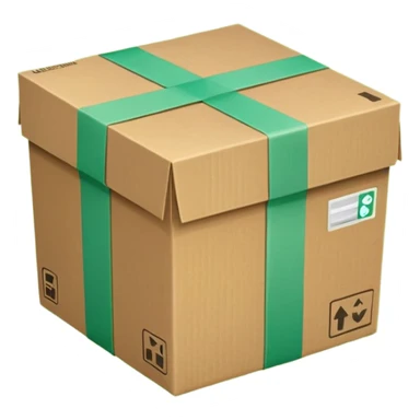 make delivery box in light green color  sticker