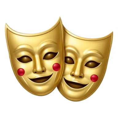 Happy and sad masks theater sticker