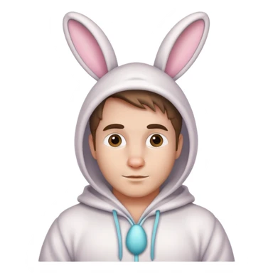Ben in easter bunny costume sticker