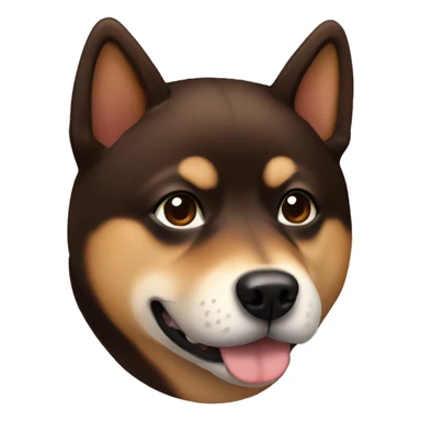 Dark brown shiba sticker