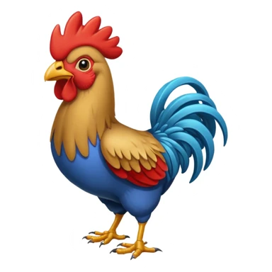 Gallo de pelea desafiante mas realista sticker