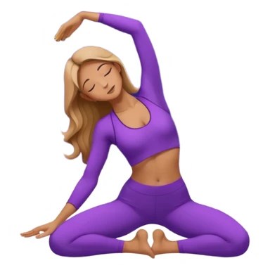 A woman with purple outfit bending backward in camel pose, mandala background, dreamy stars floating around. (your reference pose) sticker