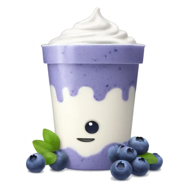 Yoghurt with blueberries  sticker