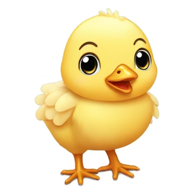 baby chicken with egg shell on top of it's head sticker