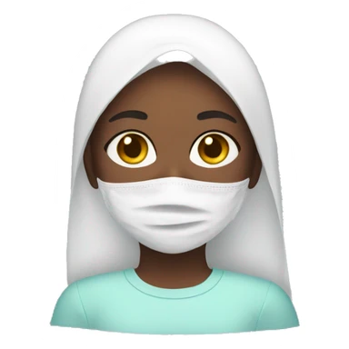 Girl with sheet mask  sticker