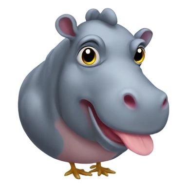 Hippo chicken  sticker