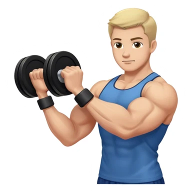 man weighted wrist curl sticker