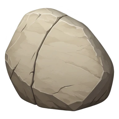 generate realistic detailed big stone on sand sticker