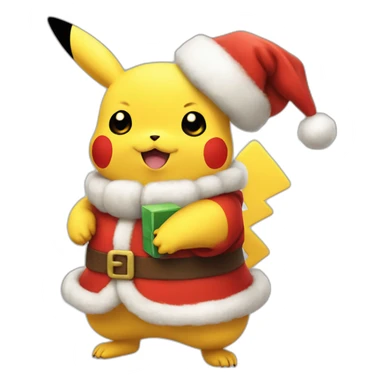 Santa claus pikachu sticker