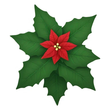 Poinsettia sticker