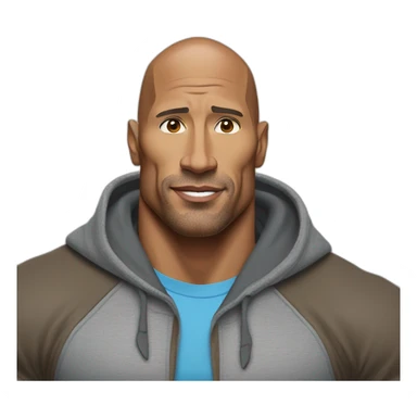dwayne the rock johnson wearing a salesforce hoodie sticker