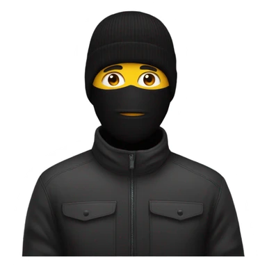 Man wearing ski mask sticker