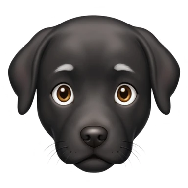 Black lab dog with some grey hairs sticker