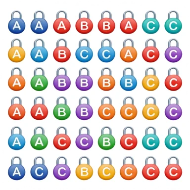 quiero crear iconos para string, Cadena de caracteres (string):    'abc',    '123',    'a1@!',    "a1@!"    sticker