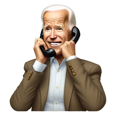 Joe Biden on the telephone sticker