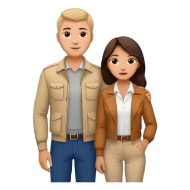 Couple traveling in Montenegro russian man and elegant  Latina girl delicate flowers and mountains in the background  sticker