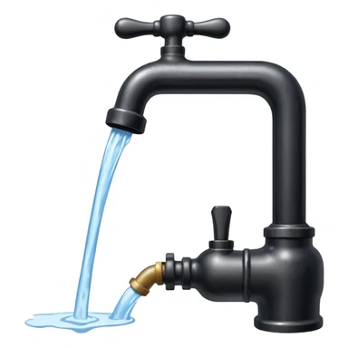 
water pouring from an old tap, 1980 sticker