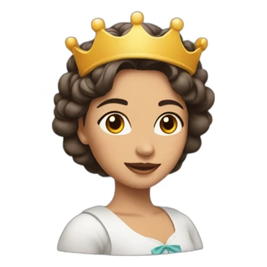 Mujer morena con corona sticker