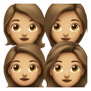 mujer ojos marrones, pelo castaño y liso con bata de veterina sticker