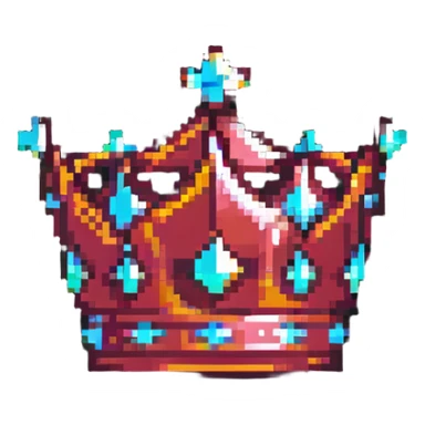 maroon crown with sparkling effect sticker