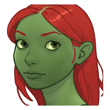 Black girl red hair  sticker