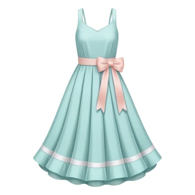 pastel dress with white ribbon sticker