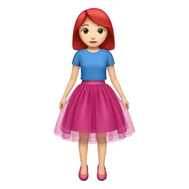 woman tulle skirt wearing sticker