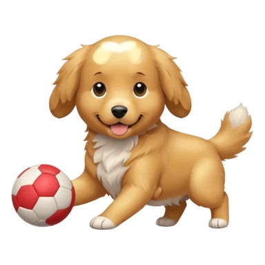 golden retriever playing balls sticker