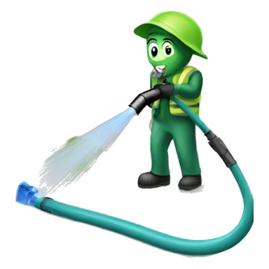 hose spraying sticker