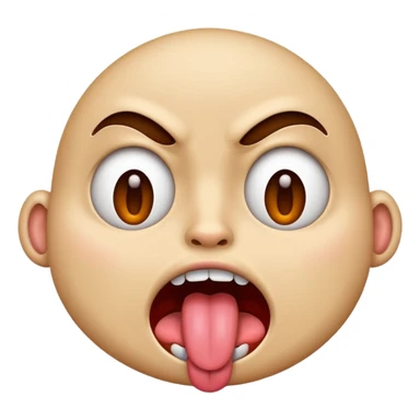 mad face with tongue out sticker