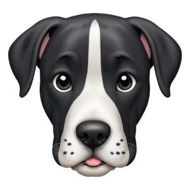 black and white great dane sticker
