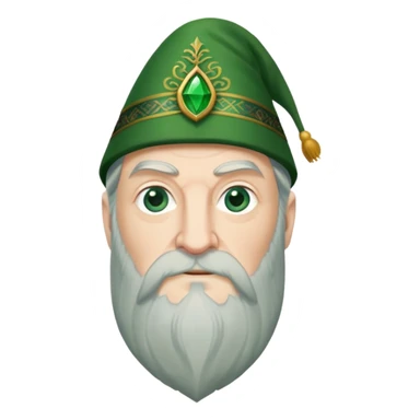 albus dumbledore from harry potter with green fez hat and decorative patterns without gem sticker