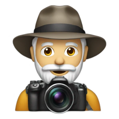 Wild photographer with White beard sticker