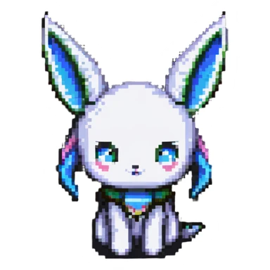 Character with long pointy ears sticker