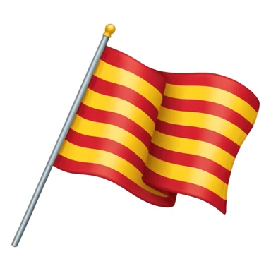 Yellow and red flag sticker