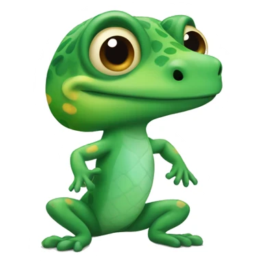 Gecko with heards sticker