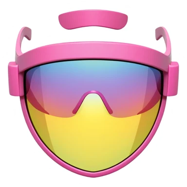 sporty pink shield visor sunglasses with chunky oversized frame, athletic design, sturdy thick appearance, one-piece lens sticker