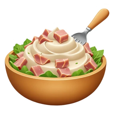 a scoop of ham salad, simple, clear sticker