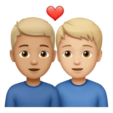 Two boys talking to each other. sticker