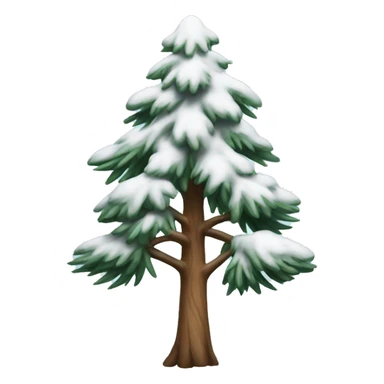 Snowy pine tree sticker