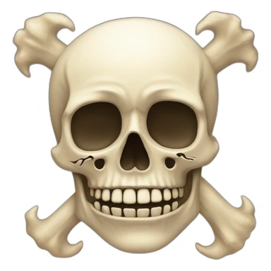 Tête de mort avec une ros sticker