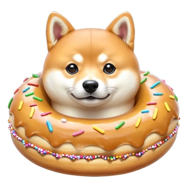 Shiba Jasper doughnut sticker