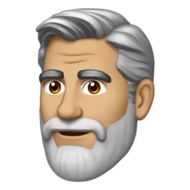 Bearded George Clooney sticker