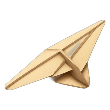 wooden paper plane sticker